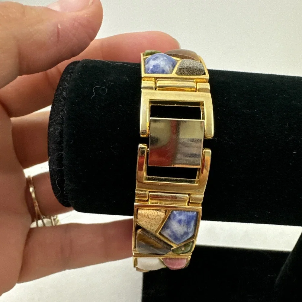 Geneva Gemstone Watch Gold tone (Need Battery)